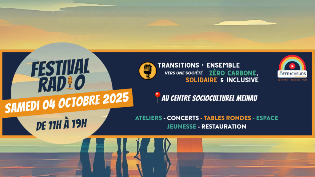 En octobre 2025, le Festival Radio revient au Centre Socioculturel de la Meinau avec plus de 40 associations mobilisées autour des transitions écologique, solidaire et inclusive. Ateliers, concerts, animations, espace enfants et stands engagés rythmeront cette journée festive et familiale dédiée à l’action et à la sensibilisation.