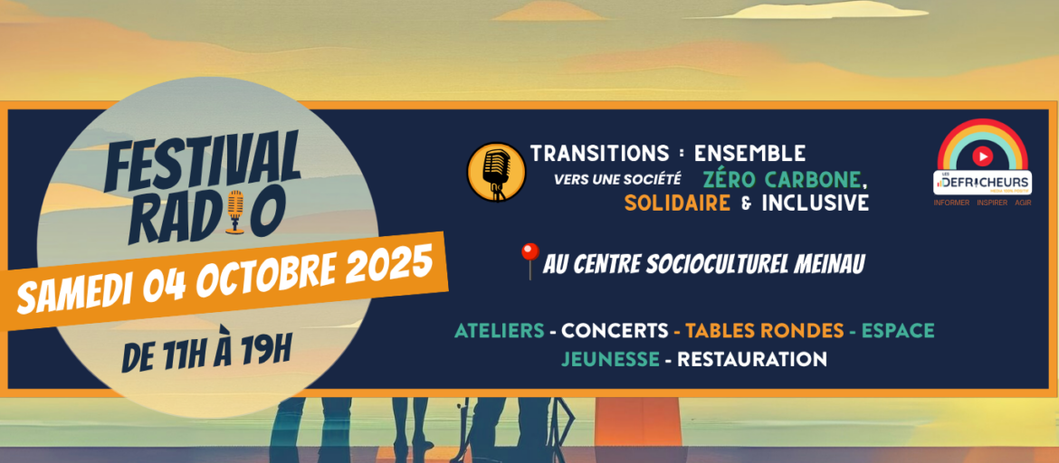 En octobre 2025, le Festival Radio revient au Centre Socioculturel de la Meinau avec plus de 40 associations mobilisées autour des transitions écologique, solidaire et inclusive. Ateliers, concerts, animations, espace enfants et stands engagés rythmeront cette journée festive et familiale dédiée à l’action et à la sensibilisation.